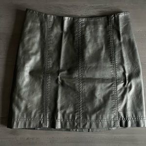 Free People Vegan Leather Skirt Size 10